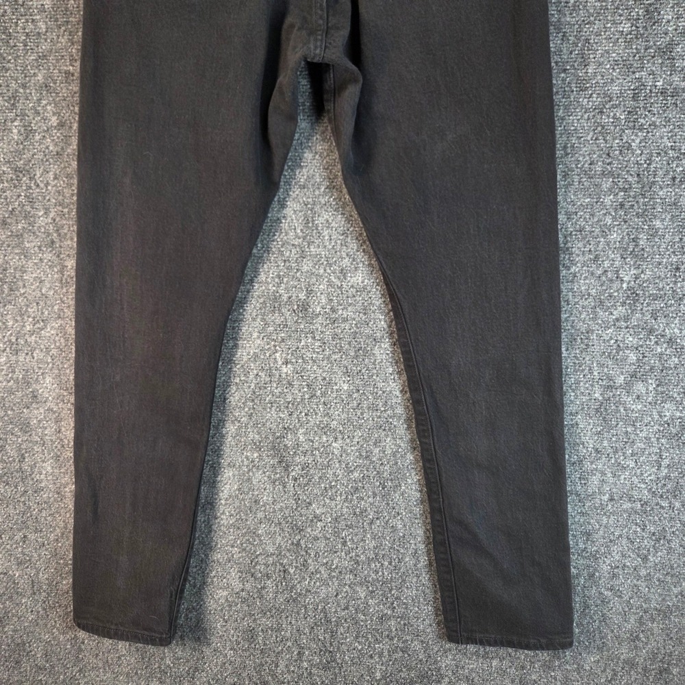 Levi's Premium 501 Big E Black Jeans 28x29 High Rise Button Fly Straight Leg - Picture 15 of 16